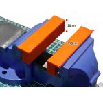 CCLIFE zaštitne čeljusti za škripac 110 mm / 150 mm | Set 2 kom | s magnetom | Za fiksne škripce