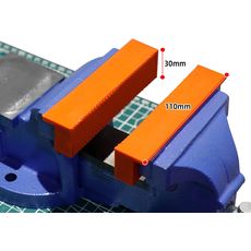 CCLIFE zaštitne čeljusti za škripac 110 mm / 150 mm | Set 2 kom | s magnetom | Za fiksne škripce