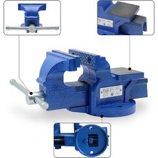CCLIFE fiksni škripac 100/125/150 mm za radni stol, stolni škripac, paralelni škripac, model: 100 mm
