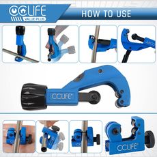 CCLIFE rezač cijevi – set od 2 kom | Rezač bakrenih cijevi 3–22 mm i 3–32 mm | Za bakrene i aluminijske cijevi