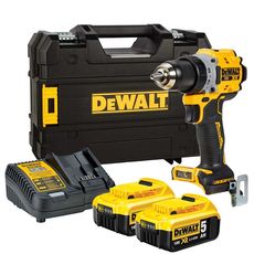 DEWALT BUŠILICA AKU 18V 90Nm BL 2x5,0Ah DCD800P2T-QW