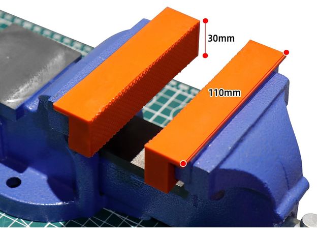 CCLIFE zaštitne čeljusti za škripac 110 mm / 150 mm | Set 2 kom | s magnetom | Za fiksne škripce
