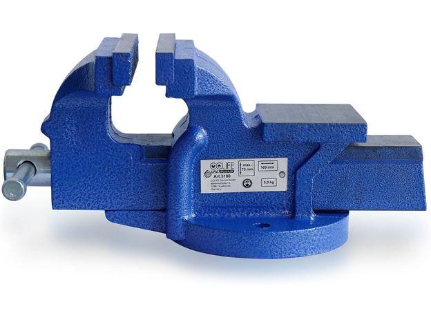 CCLIFE fiksni škripac 100/125/150 mm za radni stol, stolni škripac, paralelni škripac, model: 100 mm