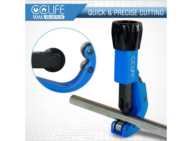 CCLIFE rezač cijevi – set od 2 kom | Rezač bakrenih cijevi 3–22 mm i 3–32 mm | Za bakrene i aluminijske cijevi