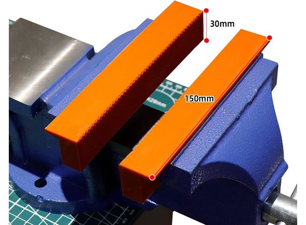 CCLIFE set od 2 zaštitne čeljusti za škripac | Širina 110 mm / 150 mm | s magnetom | Zaštitne čeljusti za fiksni škripac