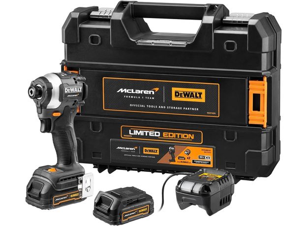 DEWALT MCLAREN UDARNI ODVIJAČ 18V 1/4" 2xPS 1,7Ah 205Nm DCF85ME2GT-QW